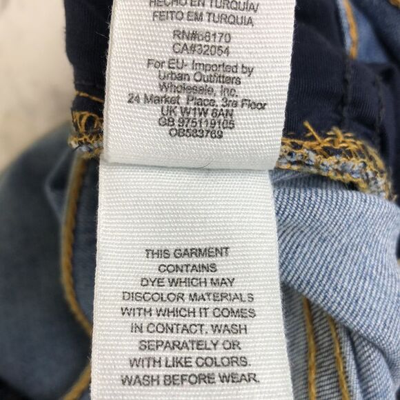 Urban Outfitters Free People High Rise Busted Knee Skinny Fit Blue Jeans - W 26 - Picture 10 of 15